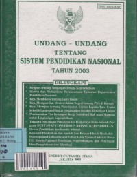 Undang-undang tentang sistem pendidikan nasional tahun 2003