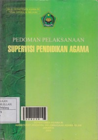 Pedoman Pelaksanaan Supervisi Pendidikan Agama