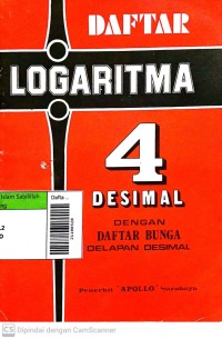 Logaritma 4 Desimal dengan Daftar Bunga Delapan Desimal